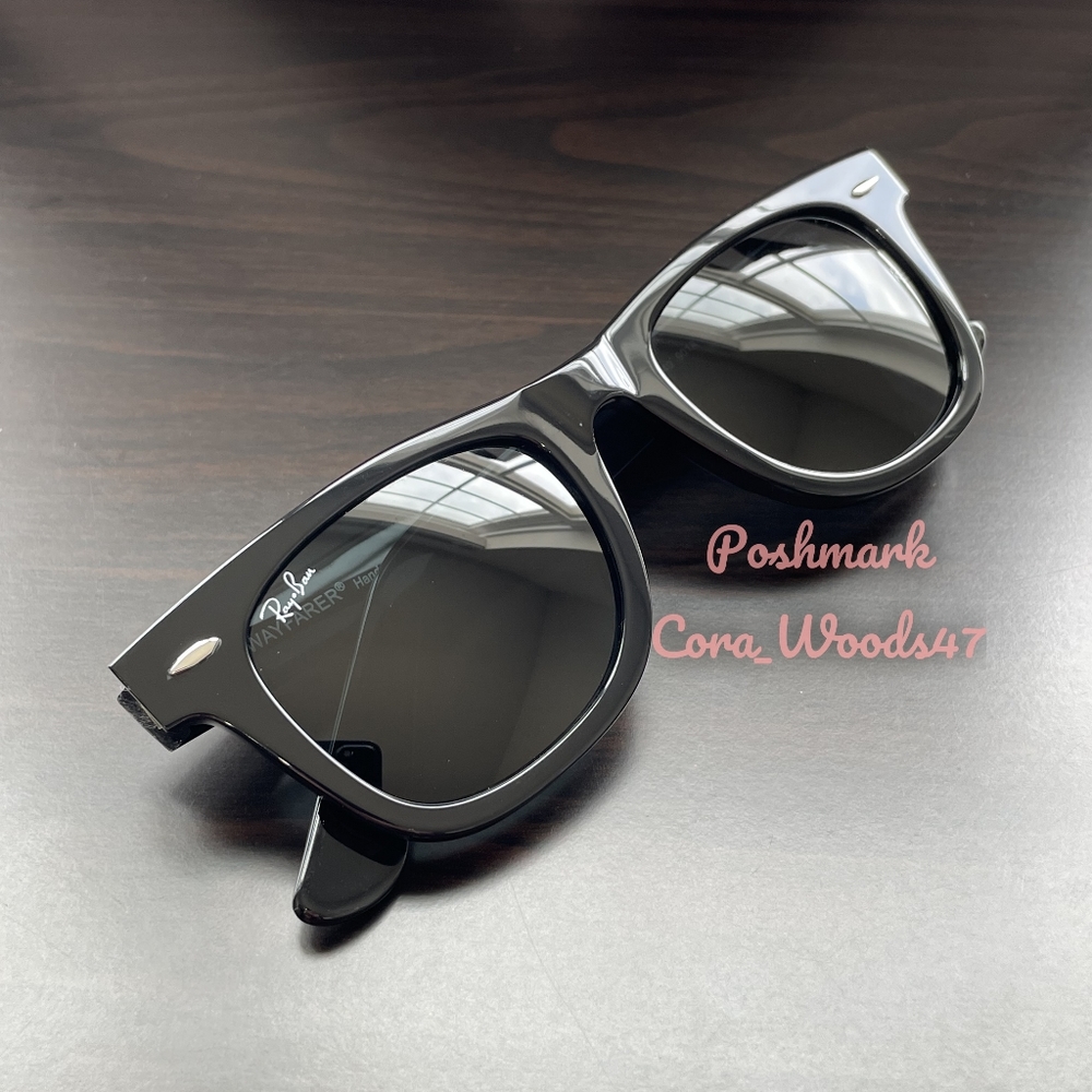 RayBan Wayfarer Black Lenses RB2140 Black Frame 50 / 54 Unisex New - Picture 9 of 16